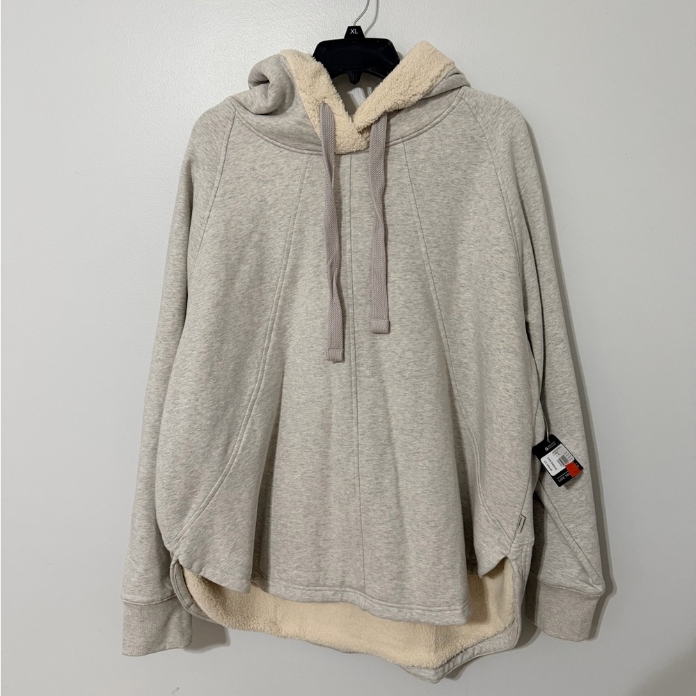 Eddie Bauer Gray Hoodie with Cream Lining